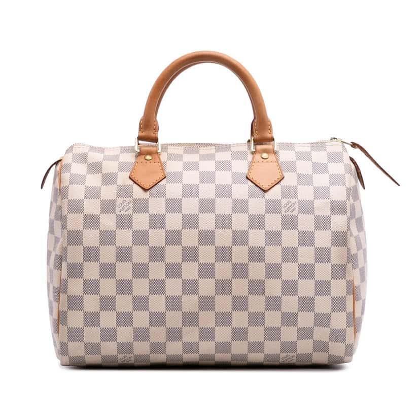 Louis Vuitton Damier Azur Speedy 30 White Canvas Good condition - Front View