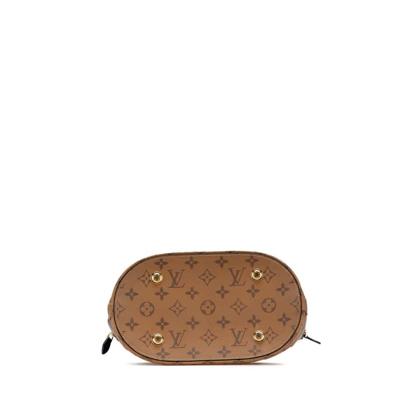 Louis Vuitton Monogram Reverse Tressage Tote MM Brown Canvas Good condition - Inside View