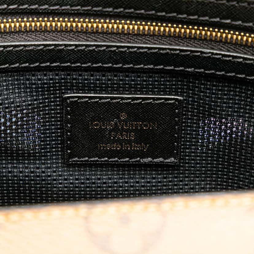 Louis Vuitton Monogram Reverse Tressage Tote MM Brown Canvas Good condition - Box View