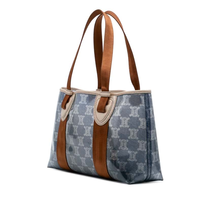 Celine Macadam PVC Tote Blue Good condition - Back View