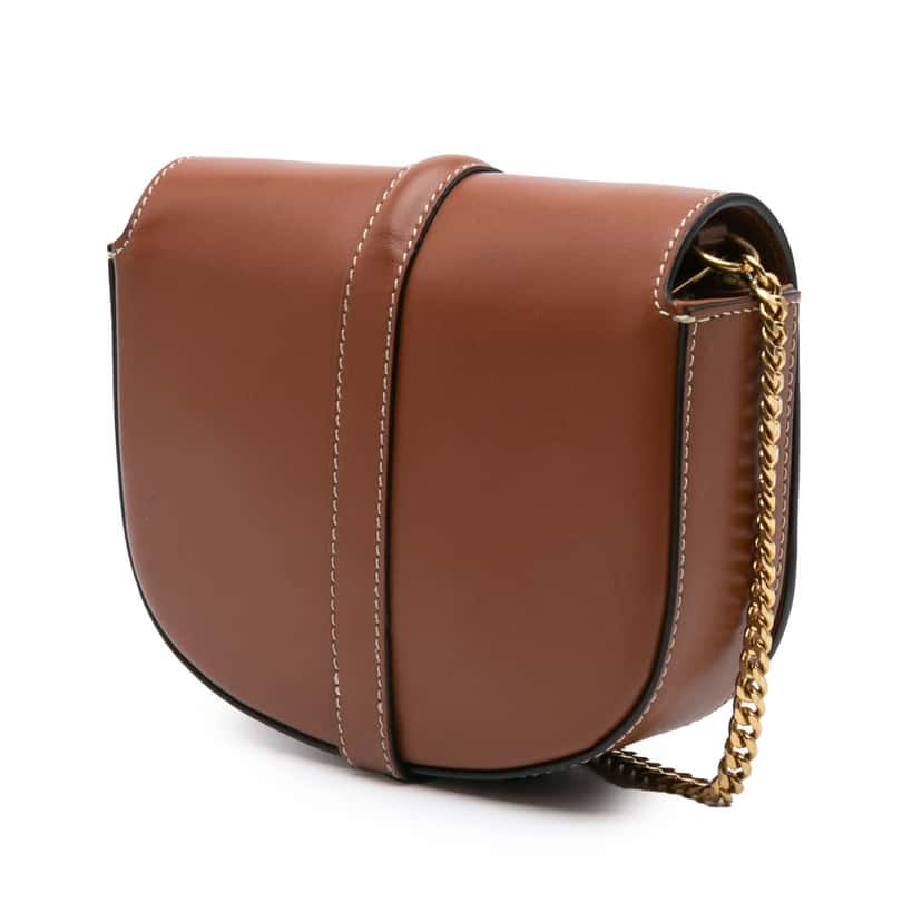 Celine Small Leather Besace 16 Wallet On Chain Brown Leather Very good condition - Back View