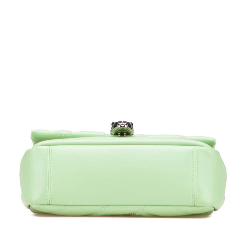 Bvlgari Leather Serpenti Cabochon Chain Crossbody Green Leather Good condition - Inside View