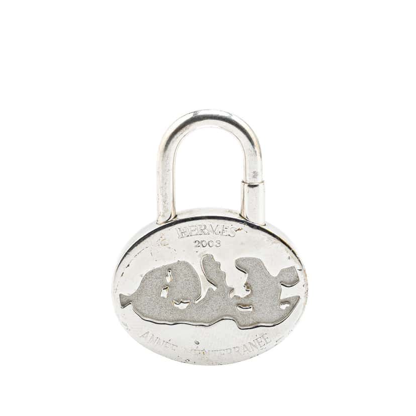 Hermès Palladium Annee Mediterranee Cadena Silver Metal Good condition - Front View