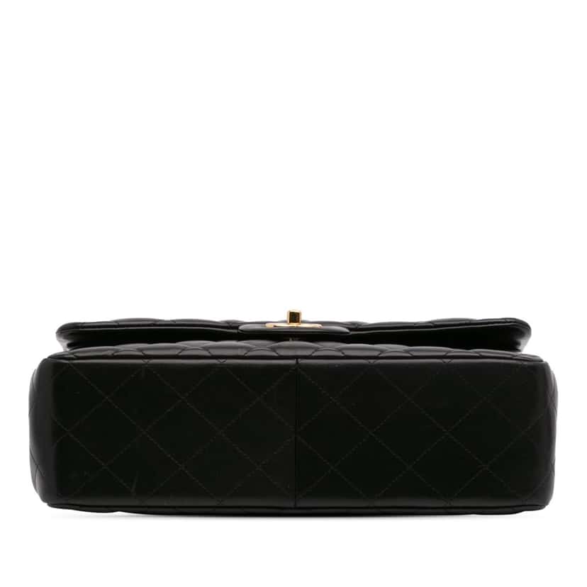 Chanel Jumbo Classic Lambskin Double Flap Black Leather Good condition - Inside View