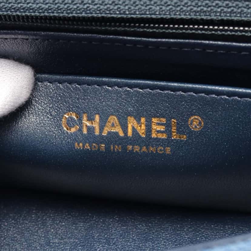 Chanel Mini Rectangular Quilted Washed Denim Flap Blue Denim Good condition - Model View
