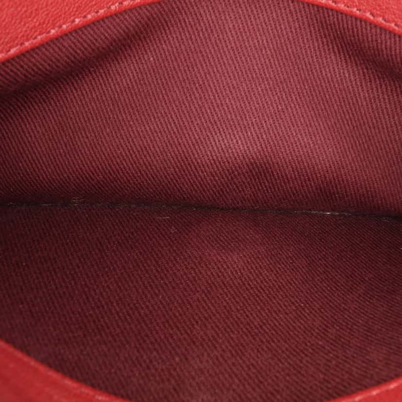 Chanel Medium Quilted Sheepskin Front Chain Flap Red Leather Good condition - Box View