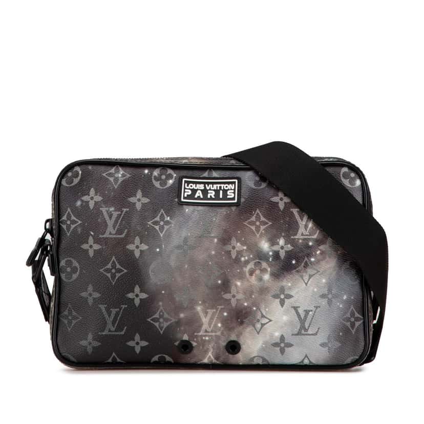 Louis Vuitton Monogram Galaxy Alpha Hobo Black Canvas Good condition - Front View