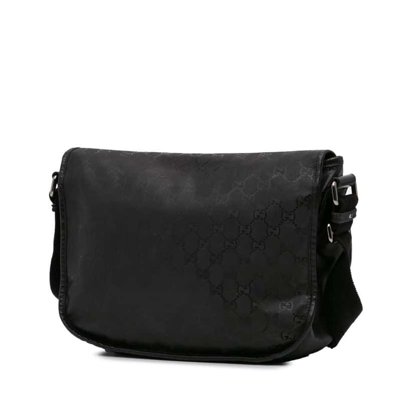 Gucci GG Imprime Crossbody Black Canvas Fair condition - Back View