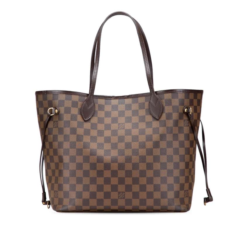 Louis Vuitton Damier Ebene Neverfull MM Brown Canvas Good condition - Front View