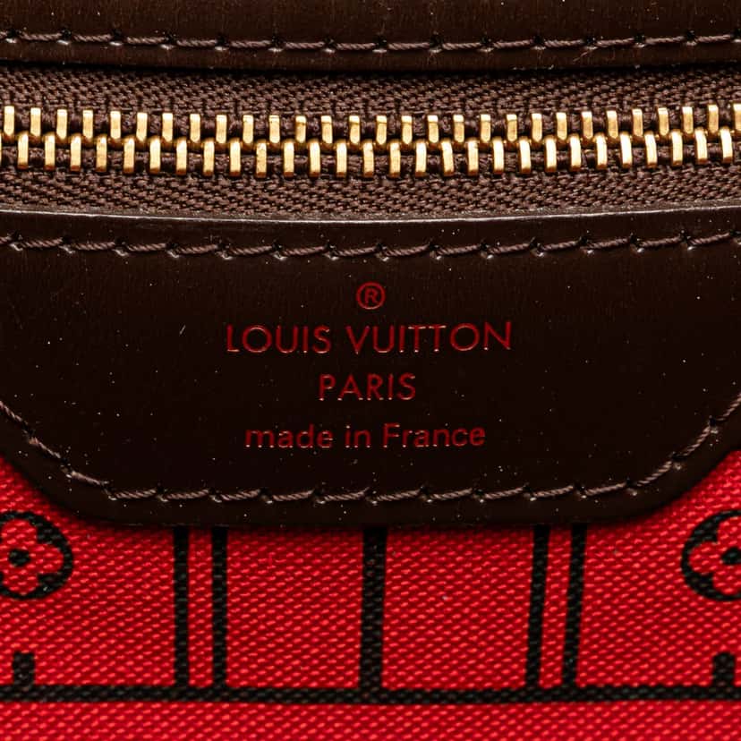Louis Vuitton Damier Ebene Neverfull MM Brown Canvas Good condition - Box View