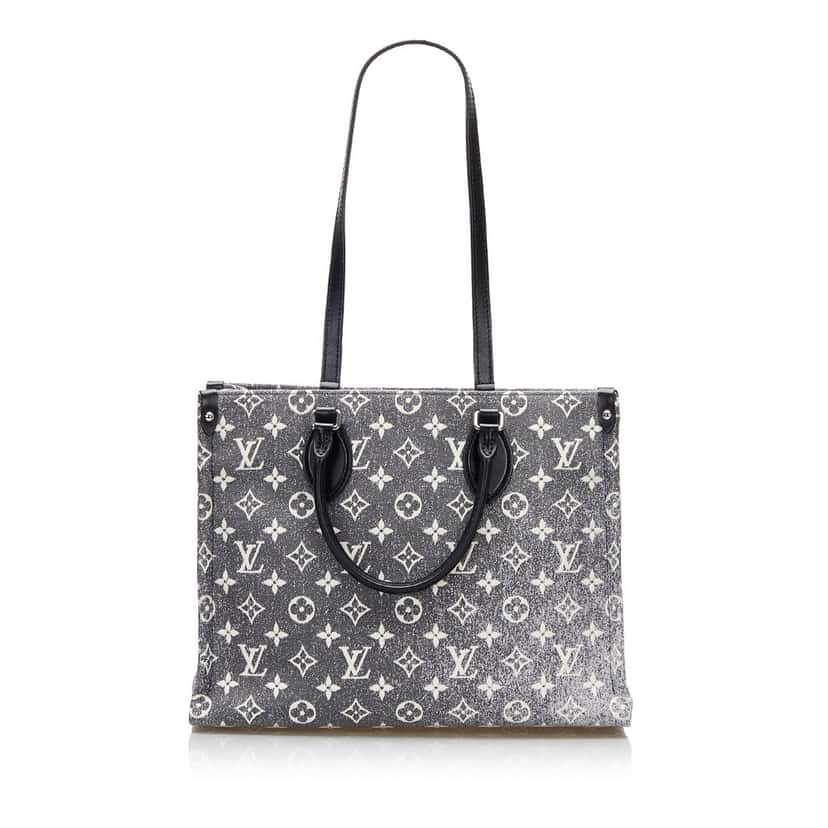 Louis Vuitton Monogram Denim Onthego MM Grey Denim Good condition - Front View