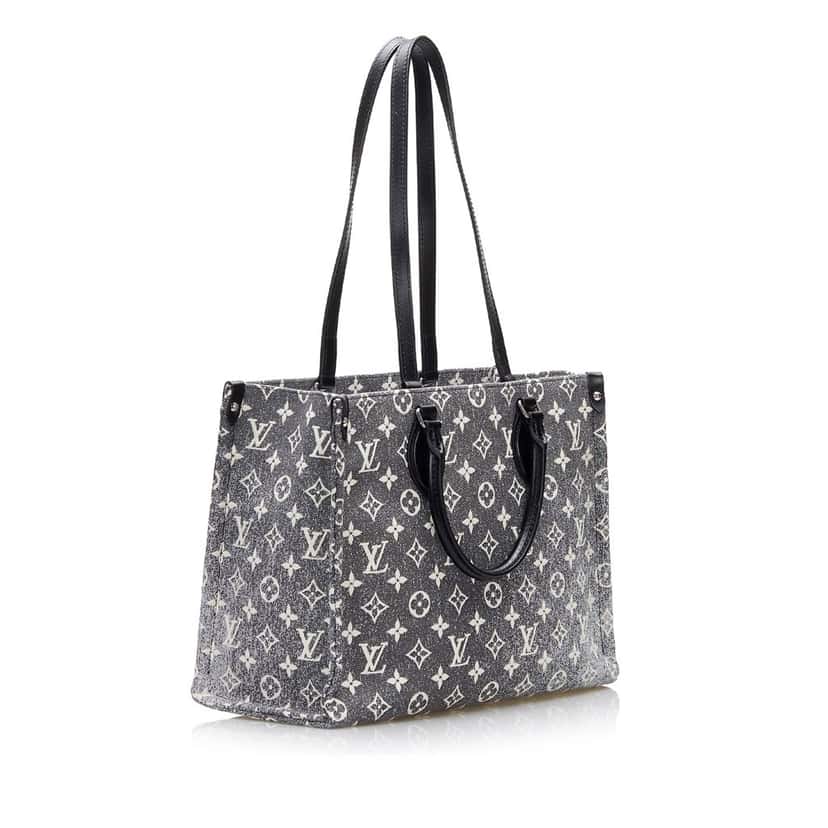 Louis Vuitton Monogram Denim Onthego MM Grey Denim Good condition - Back View
