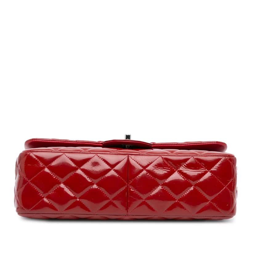 Chanel Jumbo Classic Patent Double Flap Red Leather Good condition - Inside View