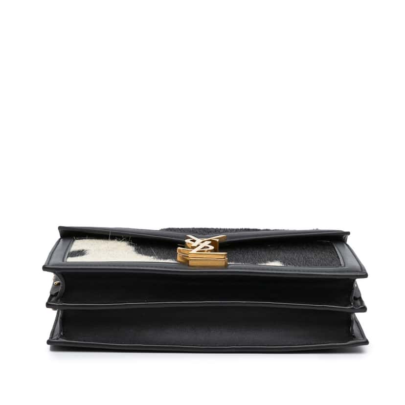 Saint Laurent Calf Hair Cassandra Crossbody Black Good condition - Inside View