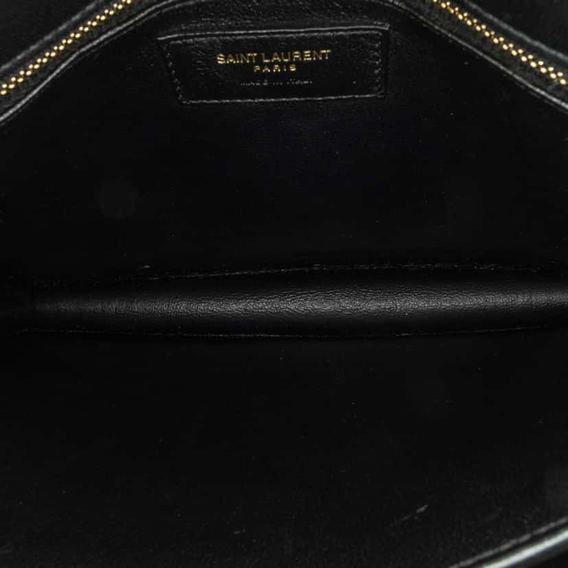 Saint Laurent Calf Hair Cassandra Crossbody Black Good condition - Model View