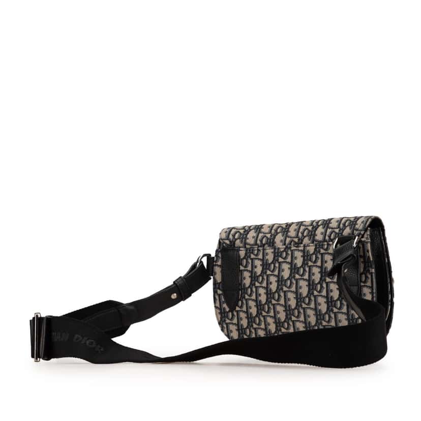 Dior Oblique Canvas Saddle Messenger Bag Brown Canvas Very good condition - Back View
