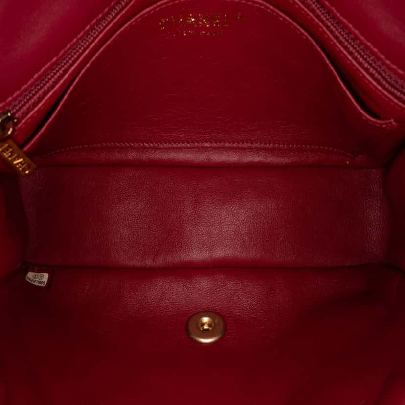 Chanel Medium Braided Classic Tweed Single Flap Red Tweed Good condition - Model View