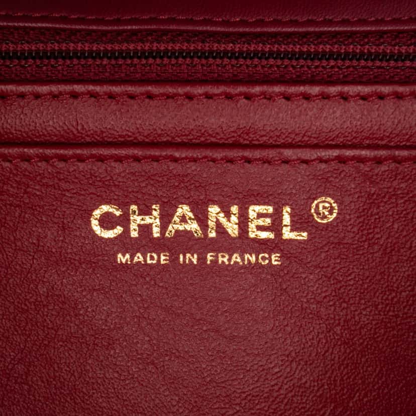 Chanel Medium Braided Classic Tweed Single Flap Red Tweed Good condition - Box View