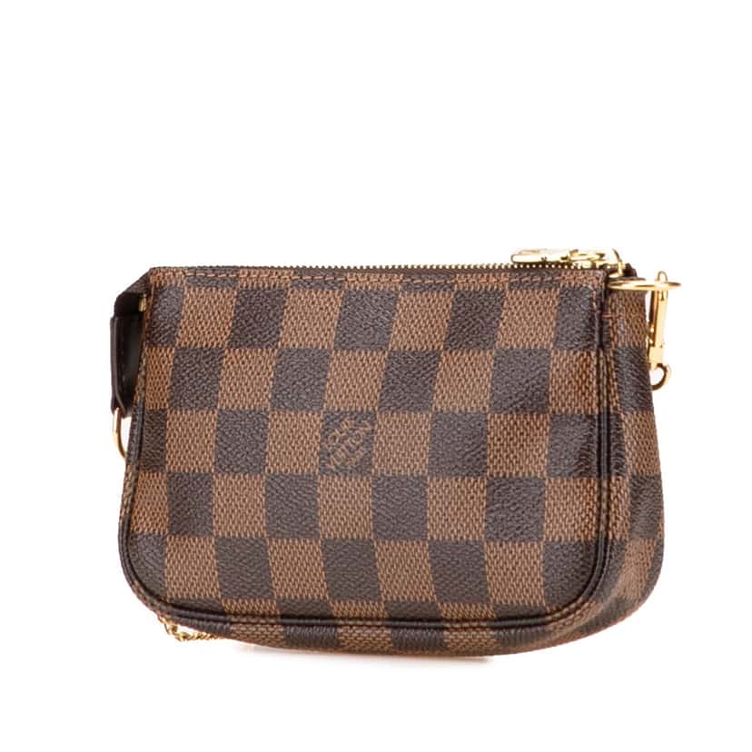 Louis Vuitton Damier Ebene Trunks and Bags Mini Pochette Accessoires Brown Canvas Very good condition - Back View