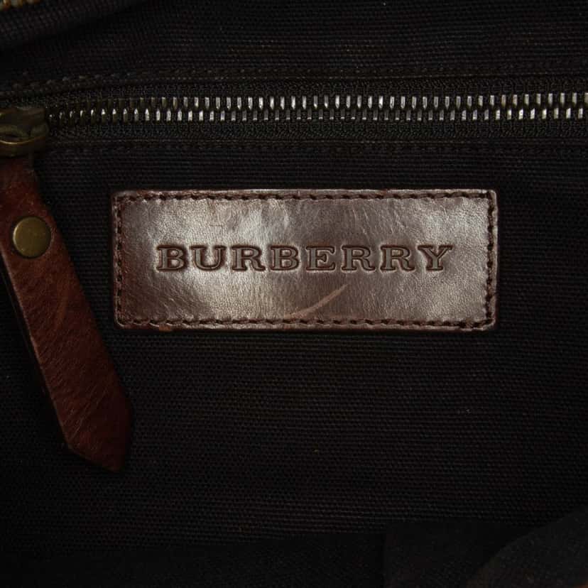 Burberry House Check Crossbody Bag Brown Canvas Fair condition - Box View