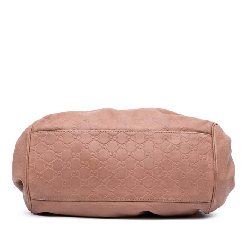 Gucci Guccissima Sukey Satchel Pink Leather Good condition - Inside View