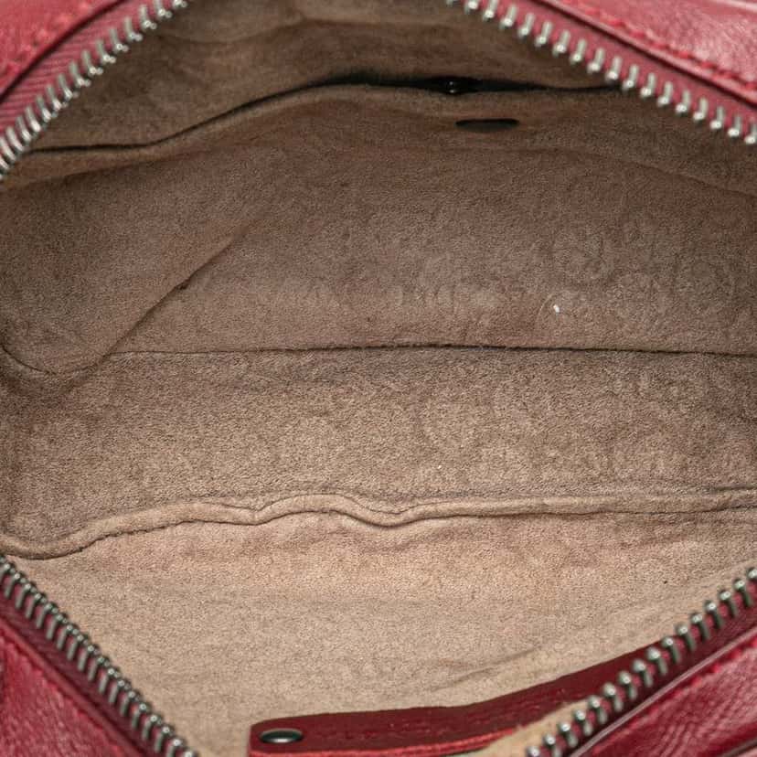 Bottega Veneta Nappa Intrecciato Belt Bag Red Leather Good condition - Model View