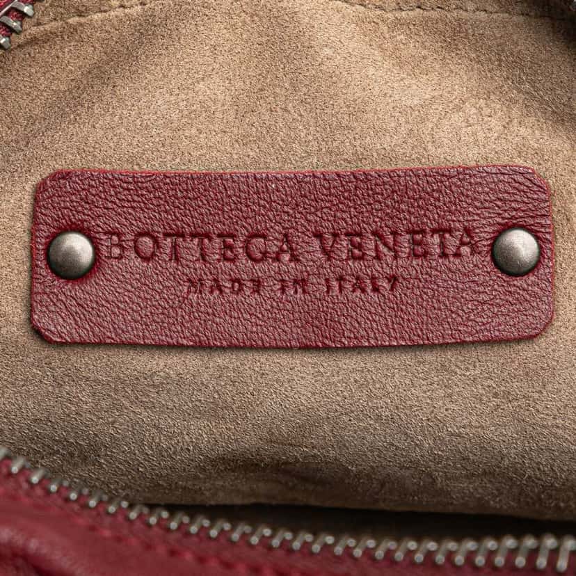 Bottega Veneta Nappa Intrecciato Belt Bag Red Leather Good condition - Box View