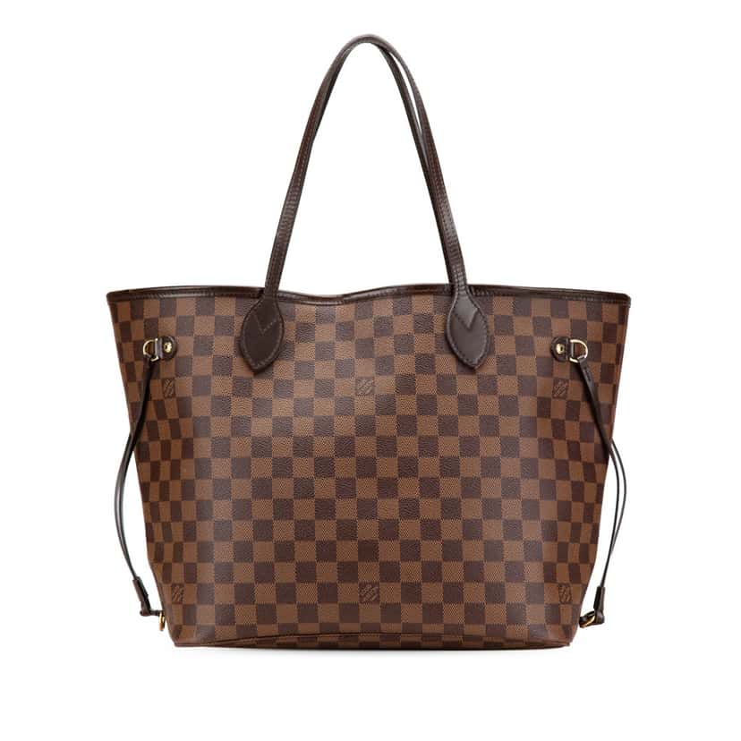 Louis Vuitton Damier Ebene Neverfull MM Brown Canvas Fair condition - Front View