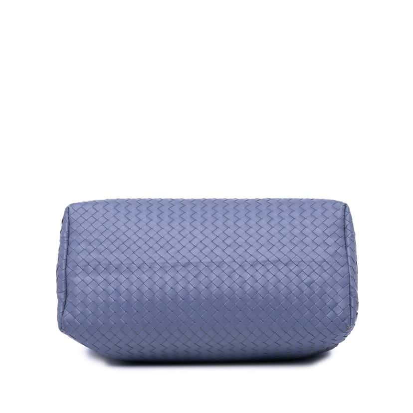 Bottega Veneta Medium Nappa Intrecciato Roma Tote Blue Leather Good condition - Inside View