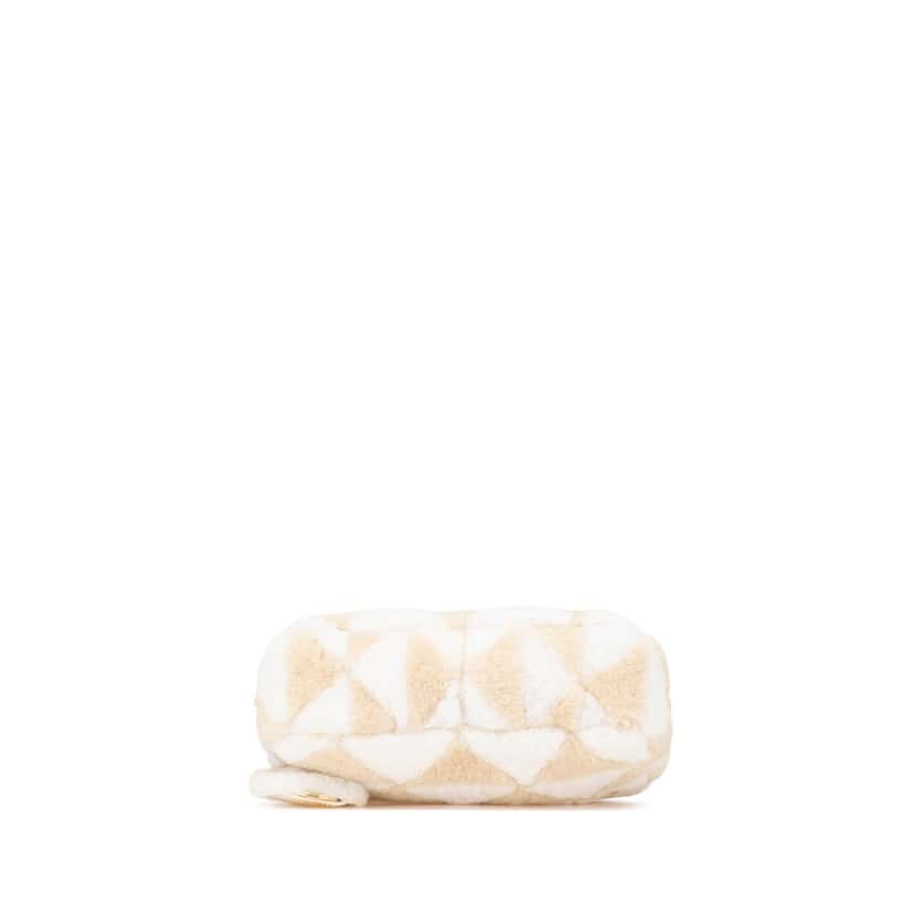 Prada Mini Shearling Symbole Re-Edition Satchel Brown Good condition - Inside View