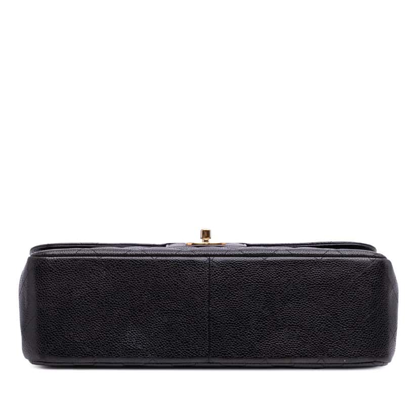 Chanel Jumbo Classic Caviar Double Flap Black Leather Good condition - Inside View