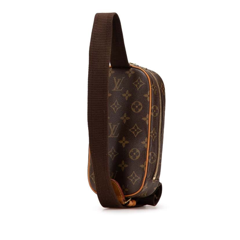 Louis Vuitton Monogram Pochette Gange Brown Canvas Good condition - Back View