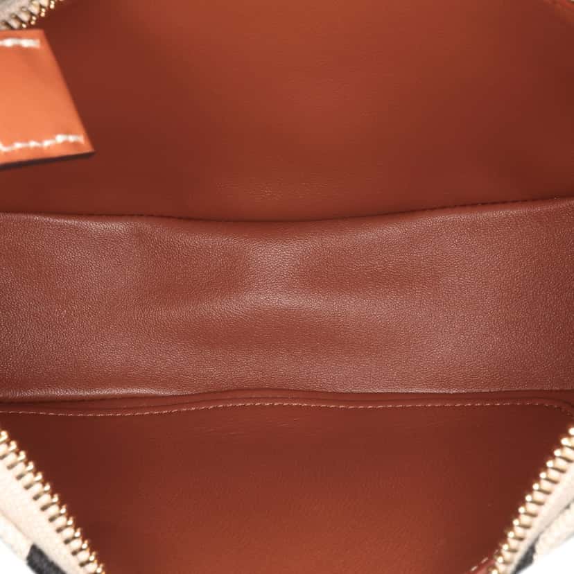 Celine Zebra Print Canvas Ava Shoulder Bag Brown Canvas Good condition - Model View