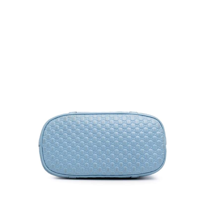 Gucci Mini Microguccissima Dome Satchel Blue Leather Good condition - Inside View