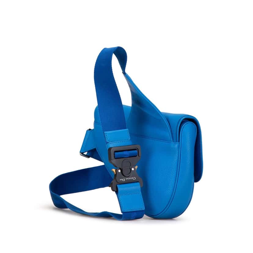 Dior Leather Saddle Crossbody Blue Leather Good condition - Back View