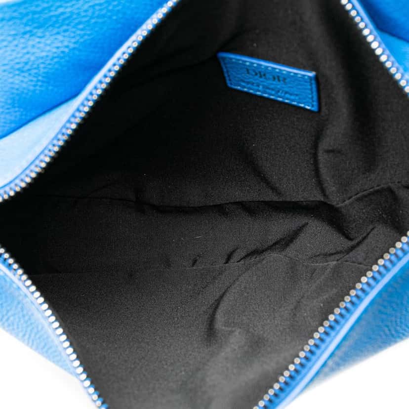 Dior Leather Saddle Crossbody Blue Leather Good condition - Model View