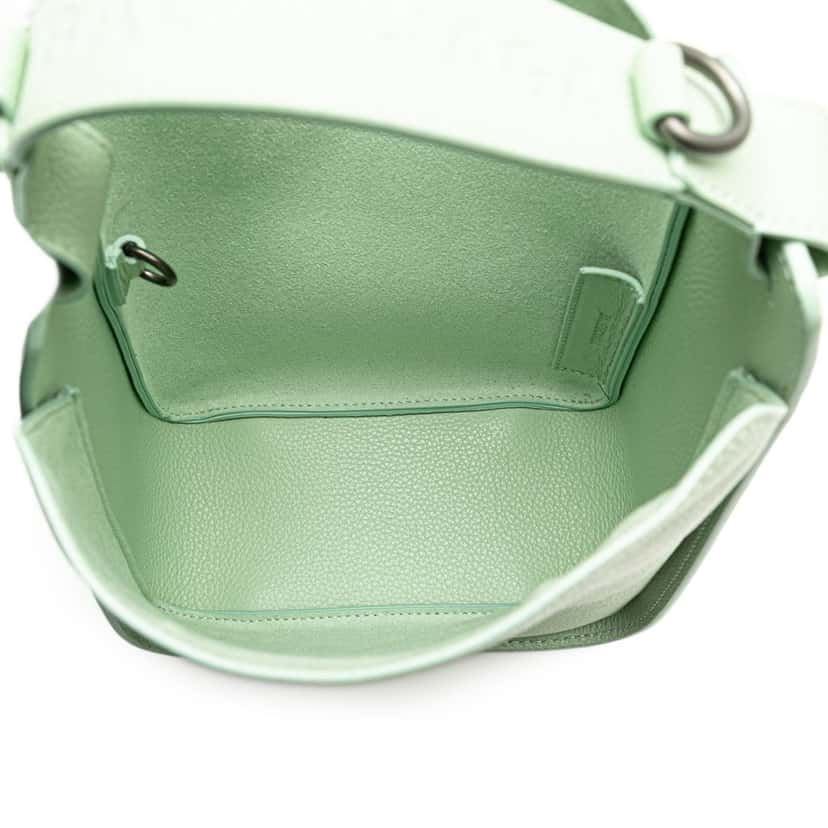 Balenciaga Pebbled Calfskin Tool 2.0 North South XS Tote Green Leather Very good condition - Model View