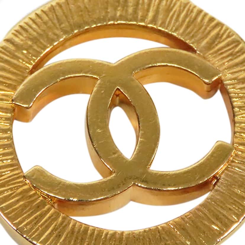 Chanel Gold Plated CC Medallion Leather Woven Chain Belt Gold Metal Good condition - Inside View