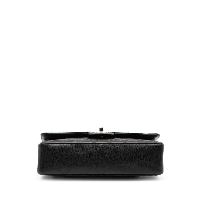 Chanel Medium Classic Caviar Double Flap Black Leather Good condition - Inside View