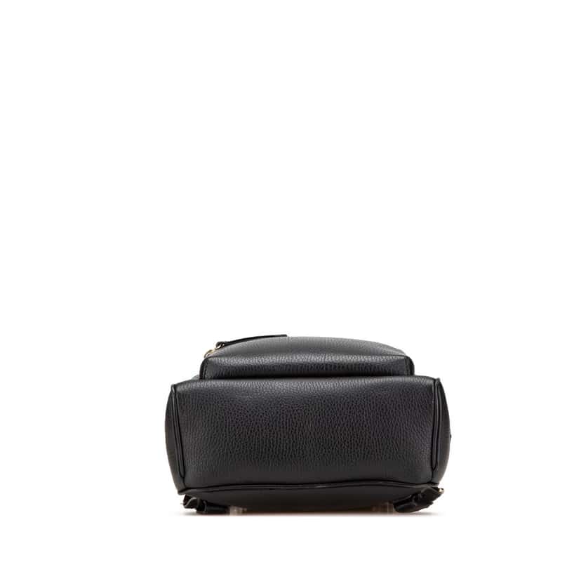Gucci Pebbled Calfskin Soho Chain Backpack Black Leather Good condition - Inside View
