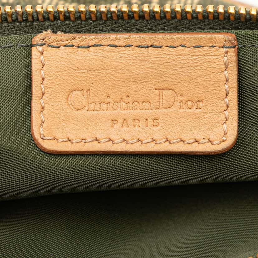 Dior Mini Diorissimo Canvas Saddle Pochette Brown Canvas Good condition - Box View