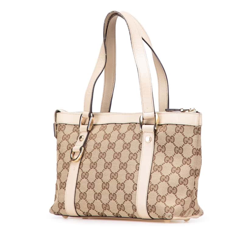 Gucci GG Canvas Abbey D Ring Tote Brown Canvas Good condition - Back View
