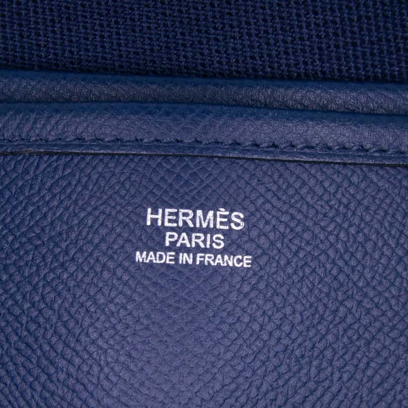 Hermès Epsom Evelyne III 33 Blue Leather Good condition - Box View