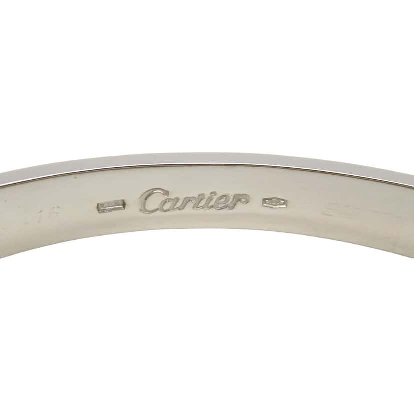 Cartier 18K White Gold Classic Love Bracelet Silver White Gold Good condition - Model View