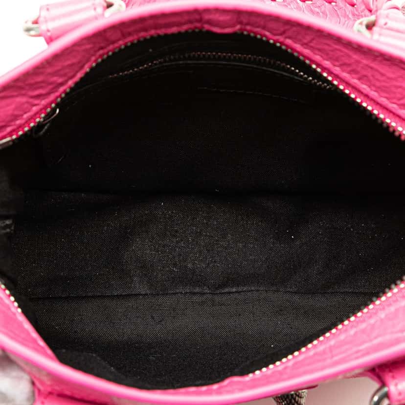 Balenciaga Small Lambskin Motocross Neo Cagole Satchel Pink Leather Good condition - Model View