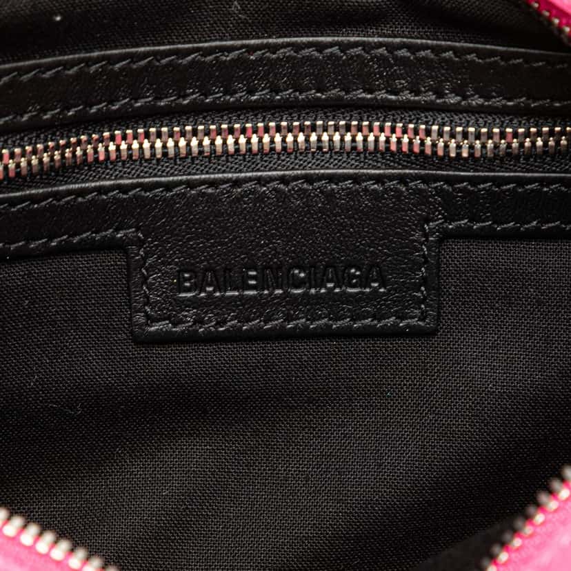 Balenciaga Small Lambskin Motocross Neo Cagole Satchel Pink Leather Good condition - Box View