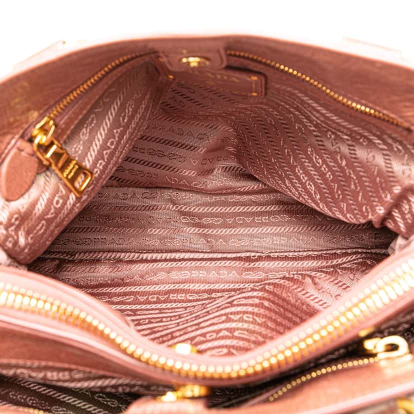 Prada Vitello Shine Satchel Pink Leather Good condition - Box View