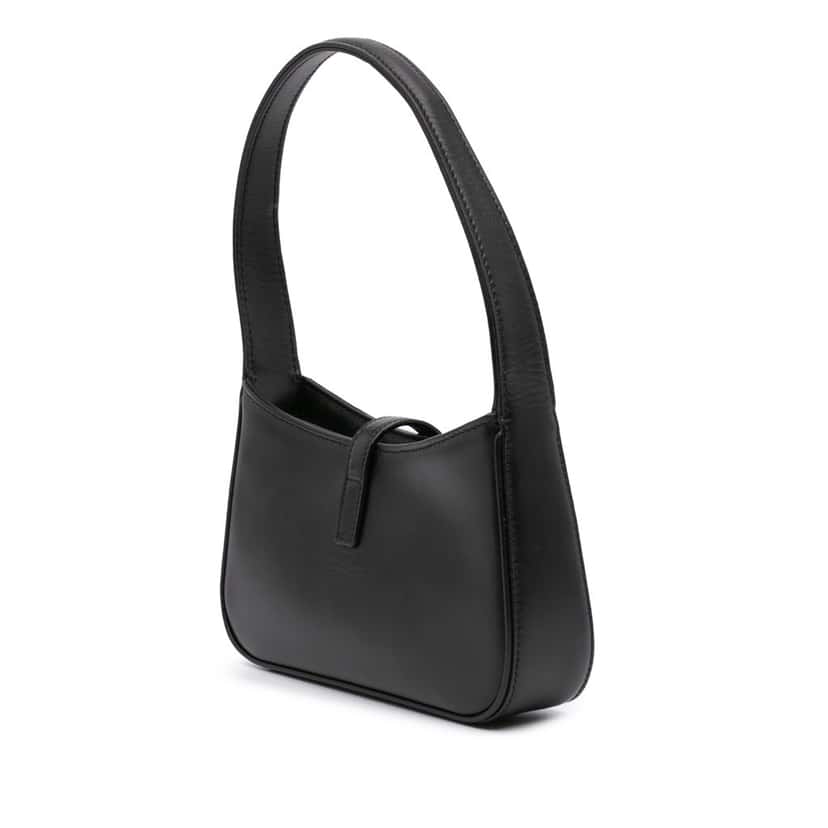 Saint Laurent Mini Calfskin Le 5 a 7 Bag Black Leather Good condition - Back View