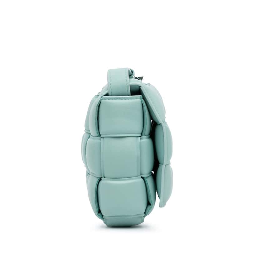 Bottega Veneta Nappa Intrecciato Padded Cassette Crossbody Blue Leather Very good condition - Inside View