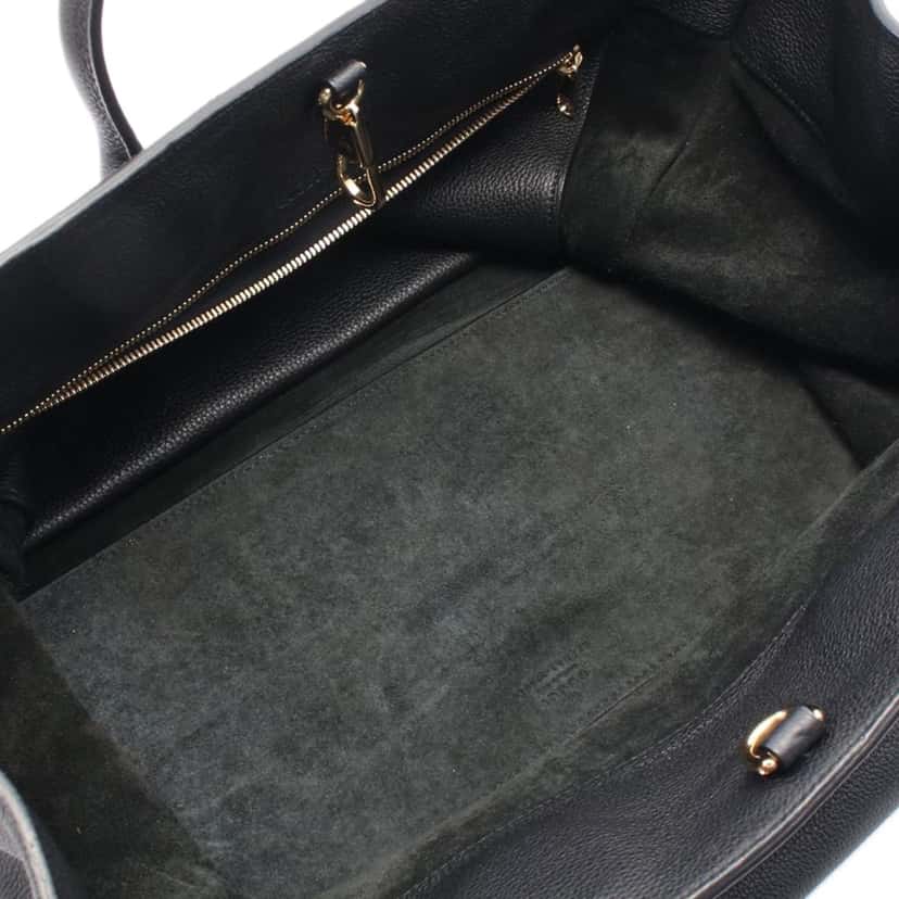 Gucci Large Leather Logo Convertible Satchel Black Leather Good condition - Inside View